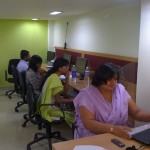 Employees at the Mumbai office